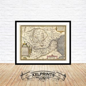 Antique Map of Dacia & Moesia, 1595: Fine Art Print