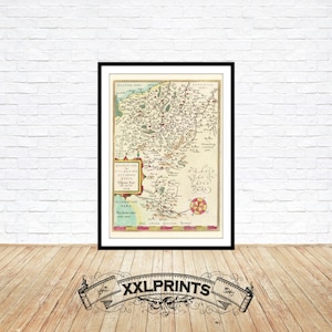 Fulda Germany Map Print, 1579: Antique Fine Art Reproduction