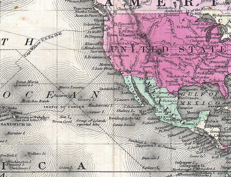 Antique Map of the World 1865 Old Map Fine Reproduction | Etsy