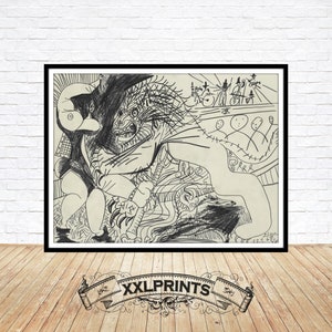 Pablo Picasso, Zirkusszene, 1968, feine Reproduktion, hochwertiger Druck, Wandkunst