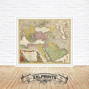 Antique Ottoman Empire Map Print: 1740 Fine Art Reproduction
