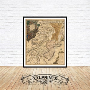 Pennsylvania & New Jersey 1750 Map: Rare Fine Art Print