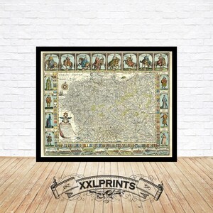 Antique Germany Map Print, 1670: Fine Art Reproduction