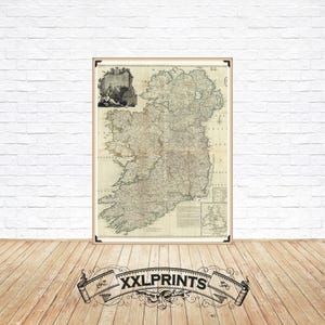 Antique Map of Ireland 1790: Fine Art Reproduction Print