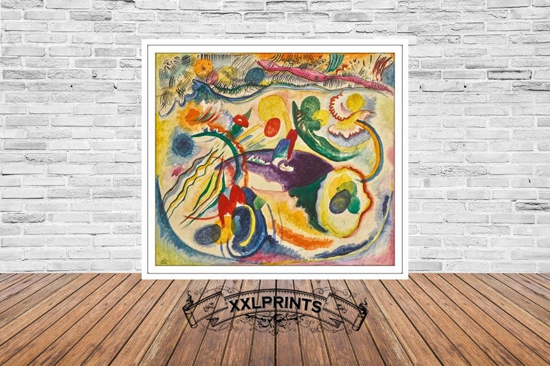 Kandinsky 'Das Jüngste Gericht' Abstrakter Kunstdruck: Fine Art