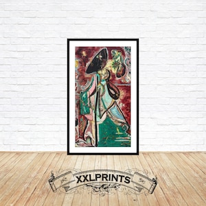 Jackson Pollock &#39;The Moon Woman&#39; Fine Art Print Reproduction