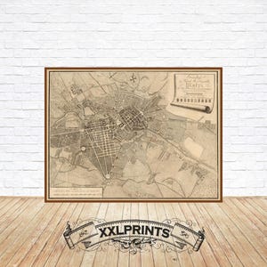 Antique map of Berlin, 1786, old map, fine reproduction, large map, fine art print, oversize map print