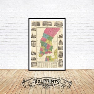 Antique New York Map Print: 1856 City Plan Reproduction