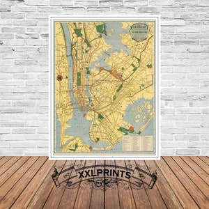 19th Century New York City Map: Fine Art Giclée Print