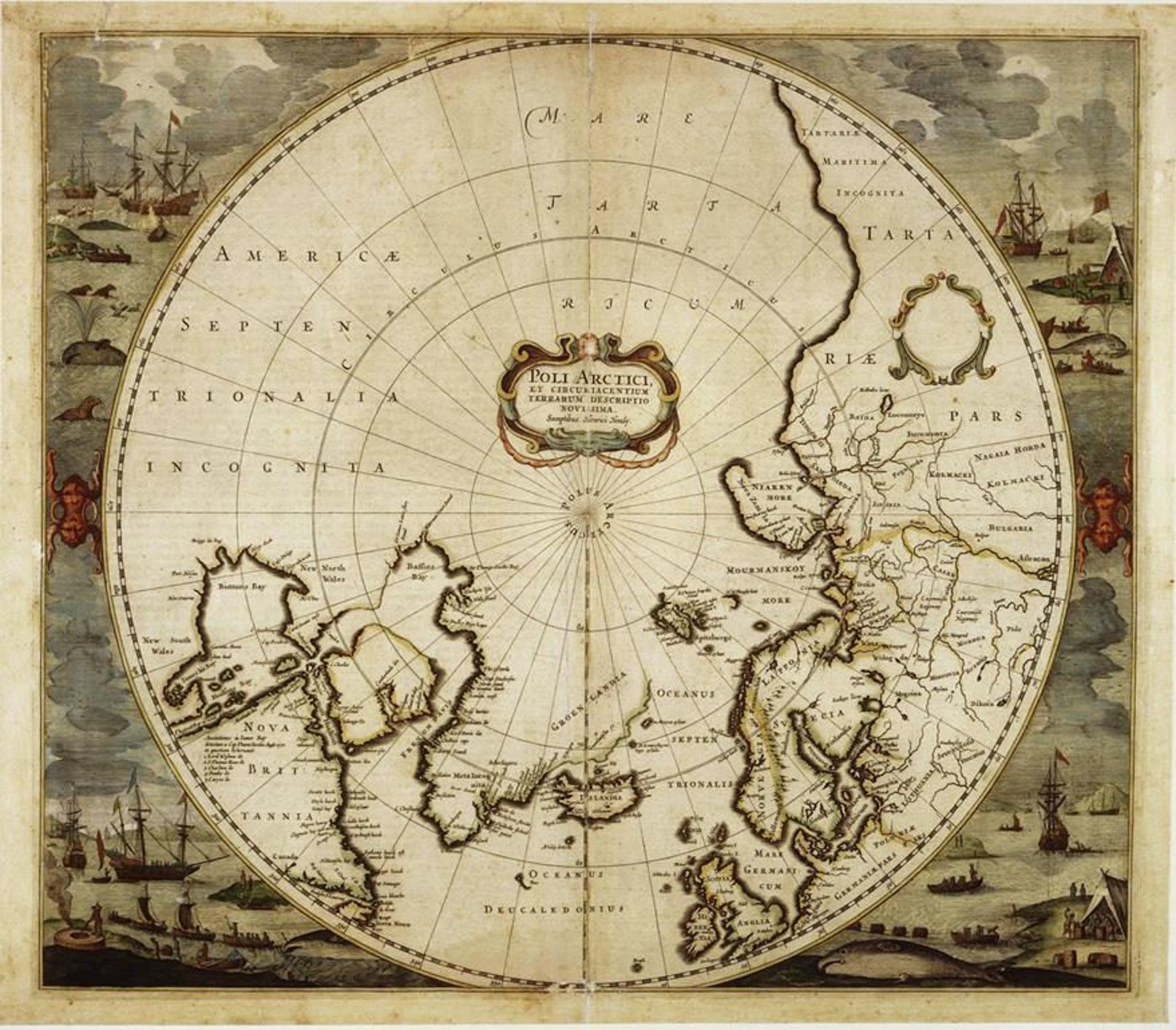 Ancient Map of North Pole 16th Century Old Map Fine - Etsy