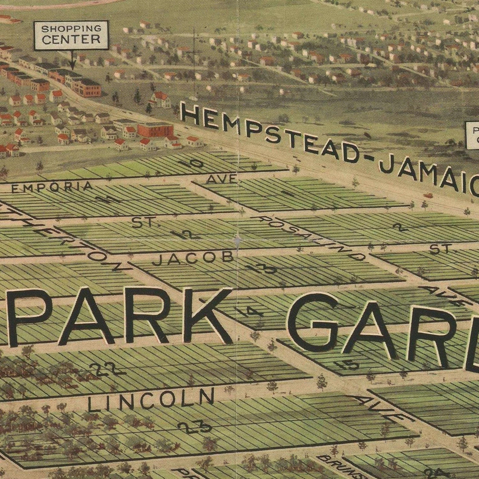 Old View of Queens Park Gardens Elmont New York 1927 Fine Etsy