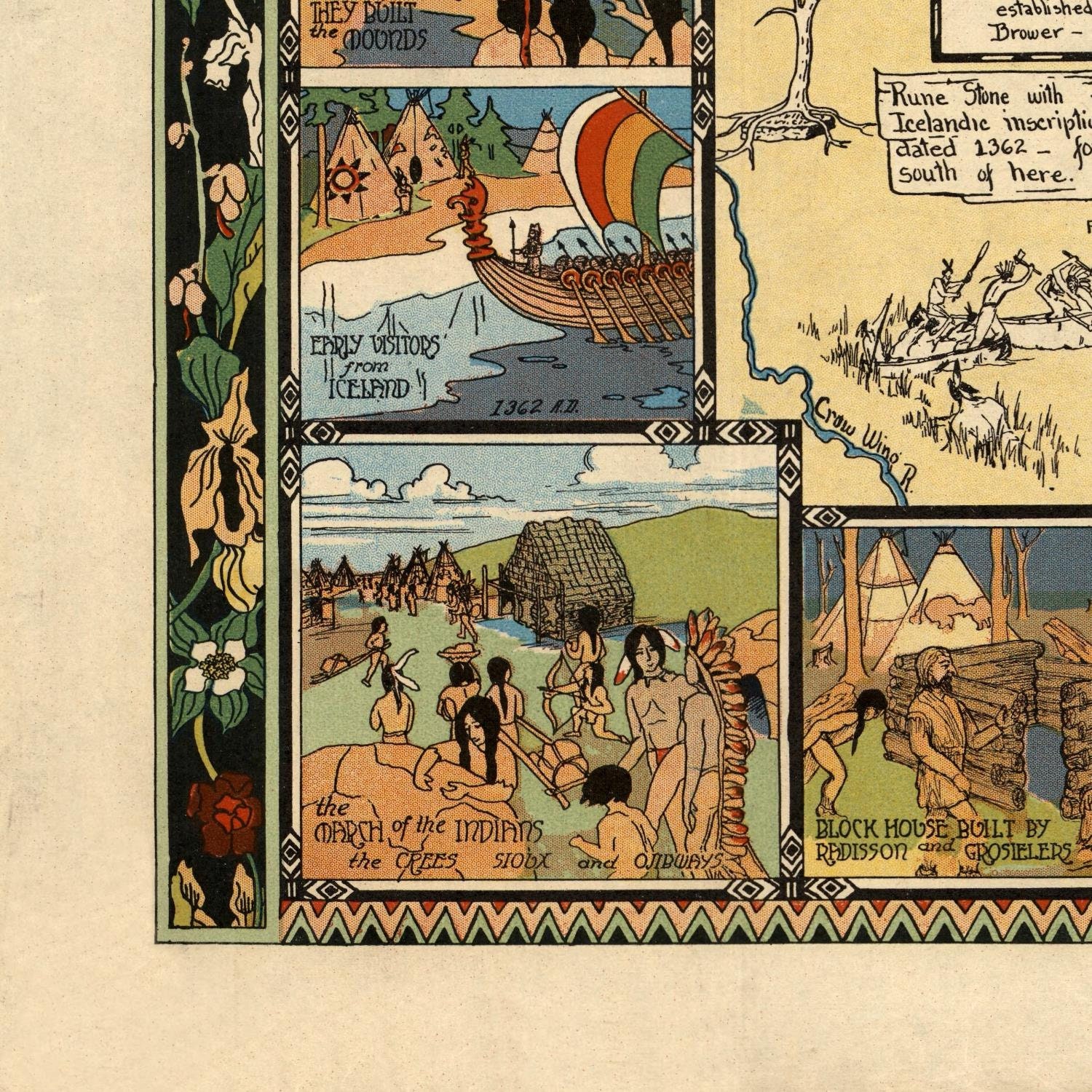 Old Map of the Arrowhead Minnesota 1935 Antique Rare Fine Etsy