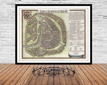 Ancient map of Moscow, Russia, 1642,extremely rare map,city plan,fine reproduction,large map,fine art print,antique decor,oversize map print