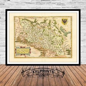 Silesia Map Print: 1561 Antique Reproduction, Fine Art Decor