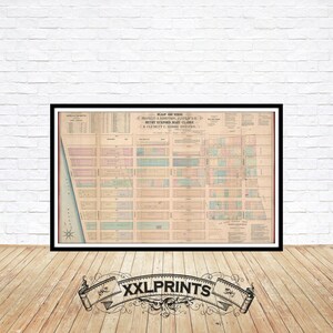 Mapa antiguo de Chelsea, calles 19 a 29, Manhattan, ciudad de Nueva York, 1869, reproducción fina, mapa grande, impresión de bellas artes, impresión de mapa de gran tamaño