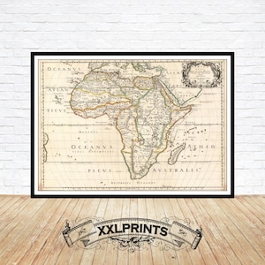 1650 Africa Map Print: Rare Ancient Fine Art Reproduction
