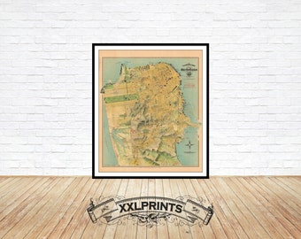 San Francisco Map Print: 1915 Antique City Plan Reproduction