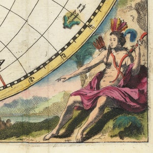 1663 World Map Print: Rare Fine Art Reproduction - Etsy