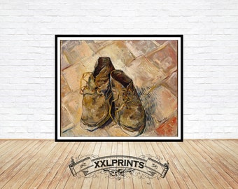 Van Gogh, Shoes, 1888, fine reproduction, large, fine art print, oversize print