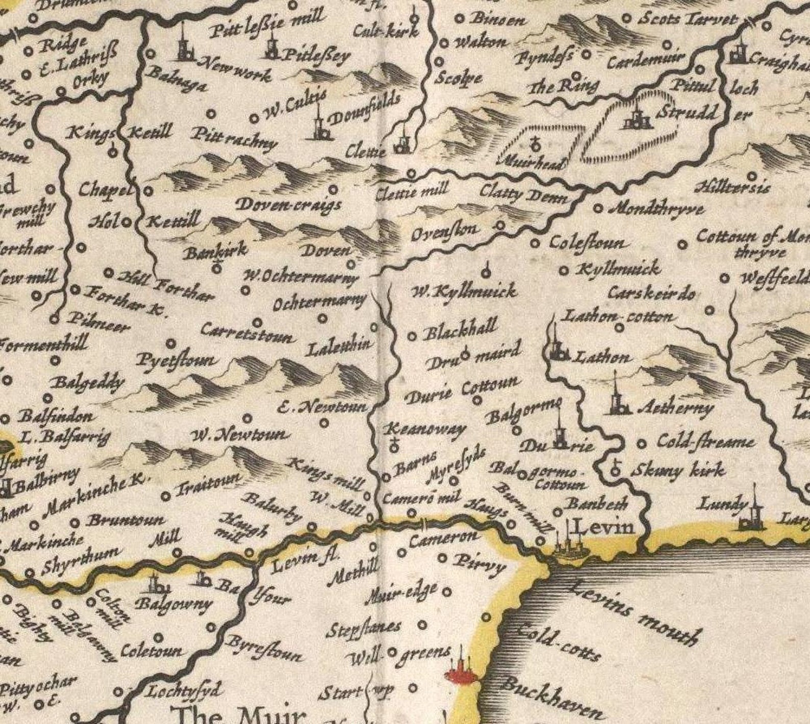 Antique Map of Scotland 1654 Rare Map Large Fine Etsy