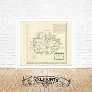 Antique Map of Antigua 1780: Fine Art Giclée Print
