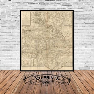 Manchester & Salford 1793 Map: Rare Antique Fine Art Print