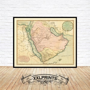 Antique Map of Arabia 1794: Fine Art Giclée Print