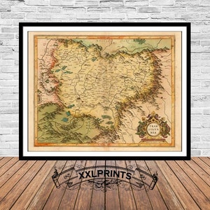 Ancient Transylvania Map Print: 1610 Reproduction, Fine Art Decor