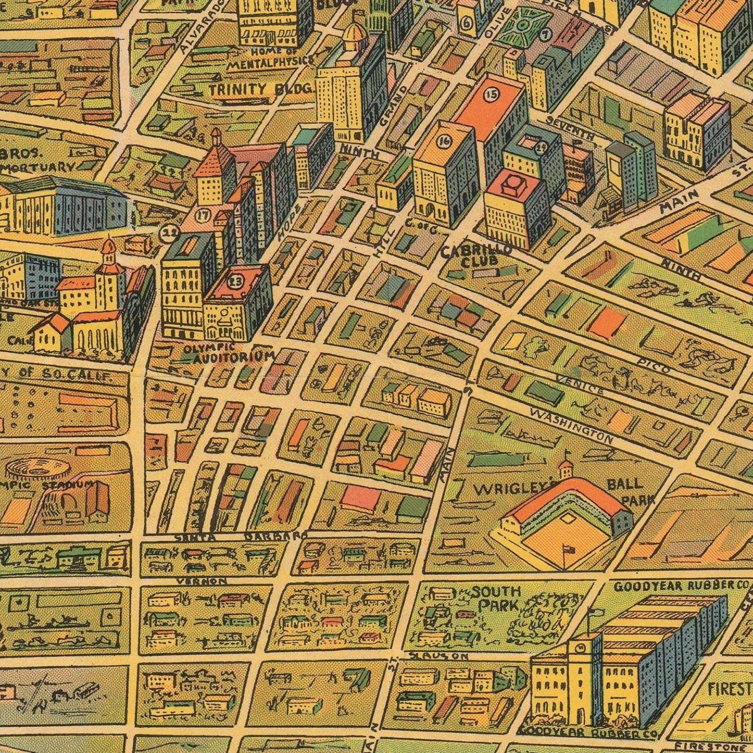 Old Map Of Los Angeles 1932 California Vintage Map Wa - vrogue.co