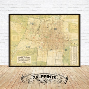 Ciudad de Mexico Map Print: 1900 Vintage City Plan