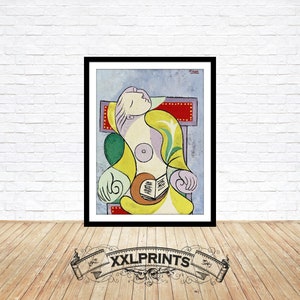 Pablo Picasso, Reading, 1932, feine Reproduktion, Großdruck, Fine Art Print, Picasso Wandkunst