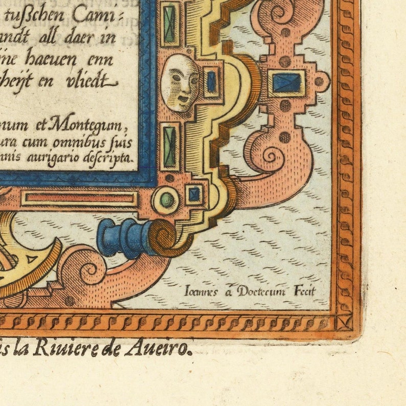 detail of the map from the bottom right corner