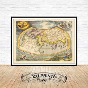 Ptolemy World Map Print: 1578 Ancient World, Fine Art Reproduction