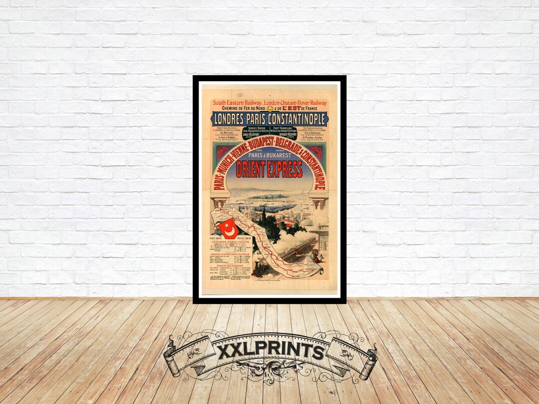 Affiche Vintage "The Orient Express" En Métal - Décoration Murale 20,3 X 30,5 Cm - Résistante, Pour Intérieur/extérieur - 2