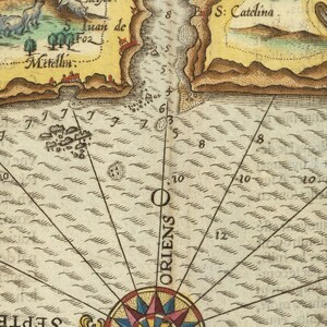 detail of the map from the centre