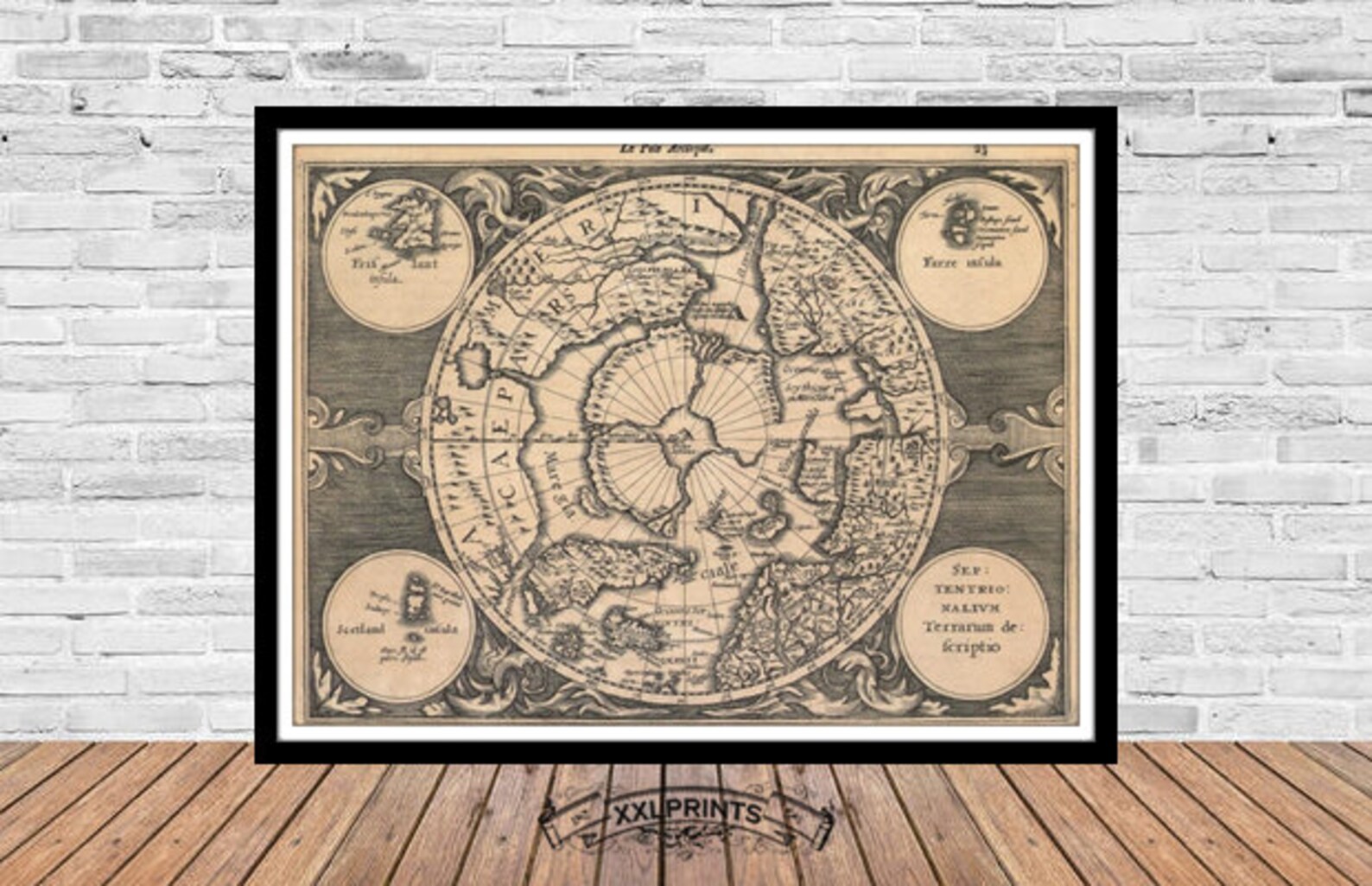Ancient Map of the North Pole, 1630, Rare Map, Old, Fine Reproduction ...