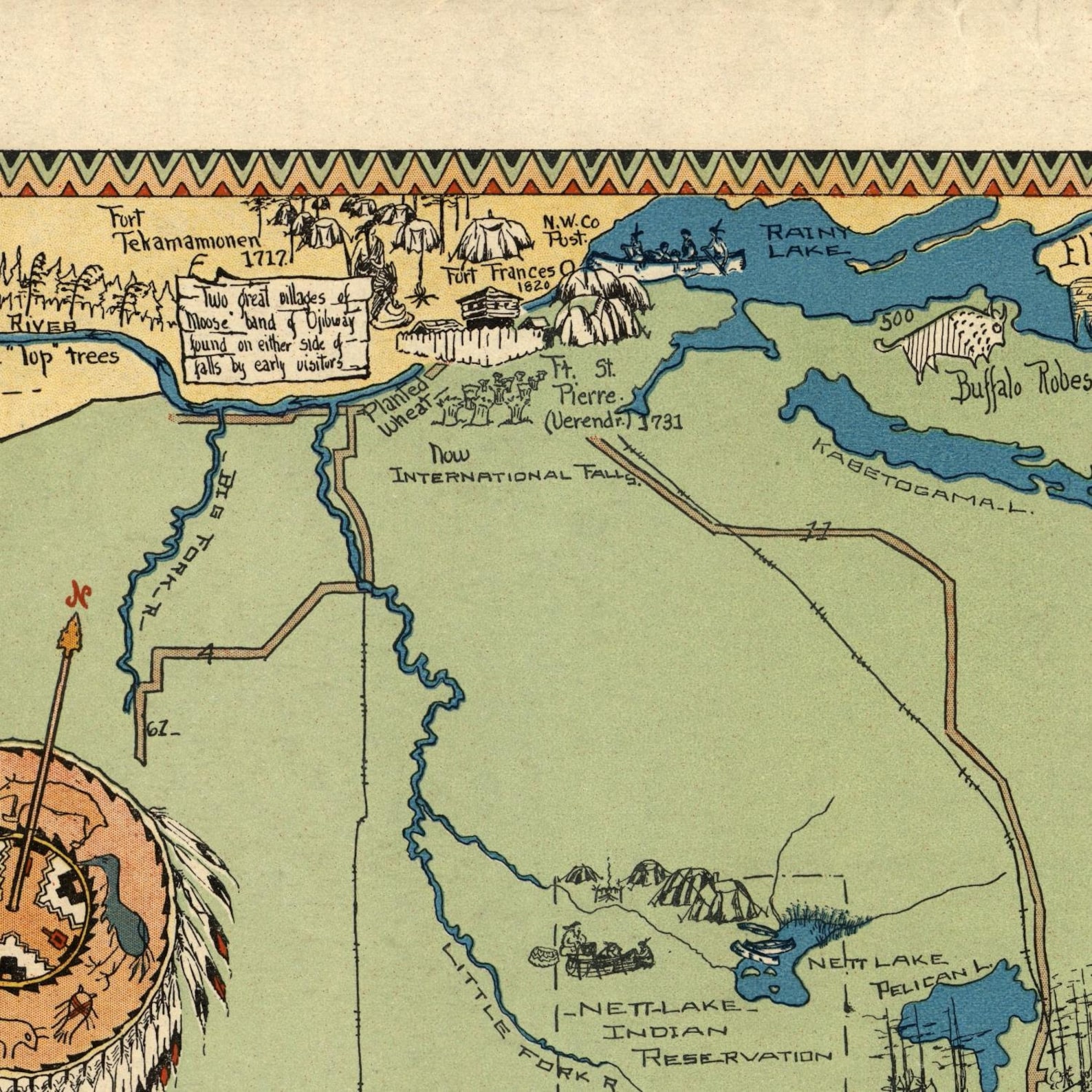 Old Map of the Arrowhead Minnesota 1935 Antique Rare Fine Etsy