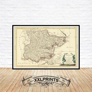 Antique Essex Map Print: 1779 Rare Reproduction, Fine Art