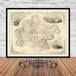 Central Asia Antique Map Print: 1851 Tartary Fine Art Reproduction