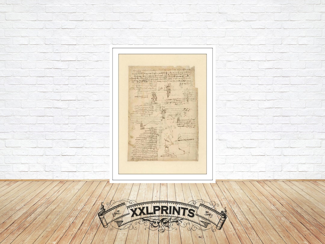 Da Vinci Atlantic Codex Print: Aerodynamics & Flight Study - Etsy