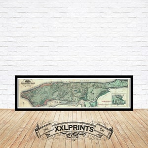 Mapa antiguo de Manhattan, ciudad de Nueva York, 1865, mapa raro, antiguo, reproducción fina, mapa grande, impresión de bellas artes, decoración antigua, impresión de mapa de gran tamaño