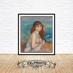 Pierre-Auguste Renoir, Etter Badet, 1886, fine reproduction, fine art print
