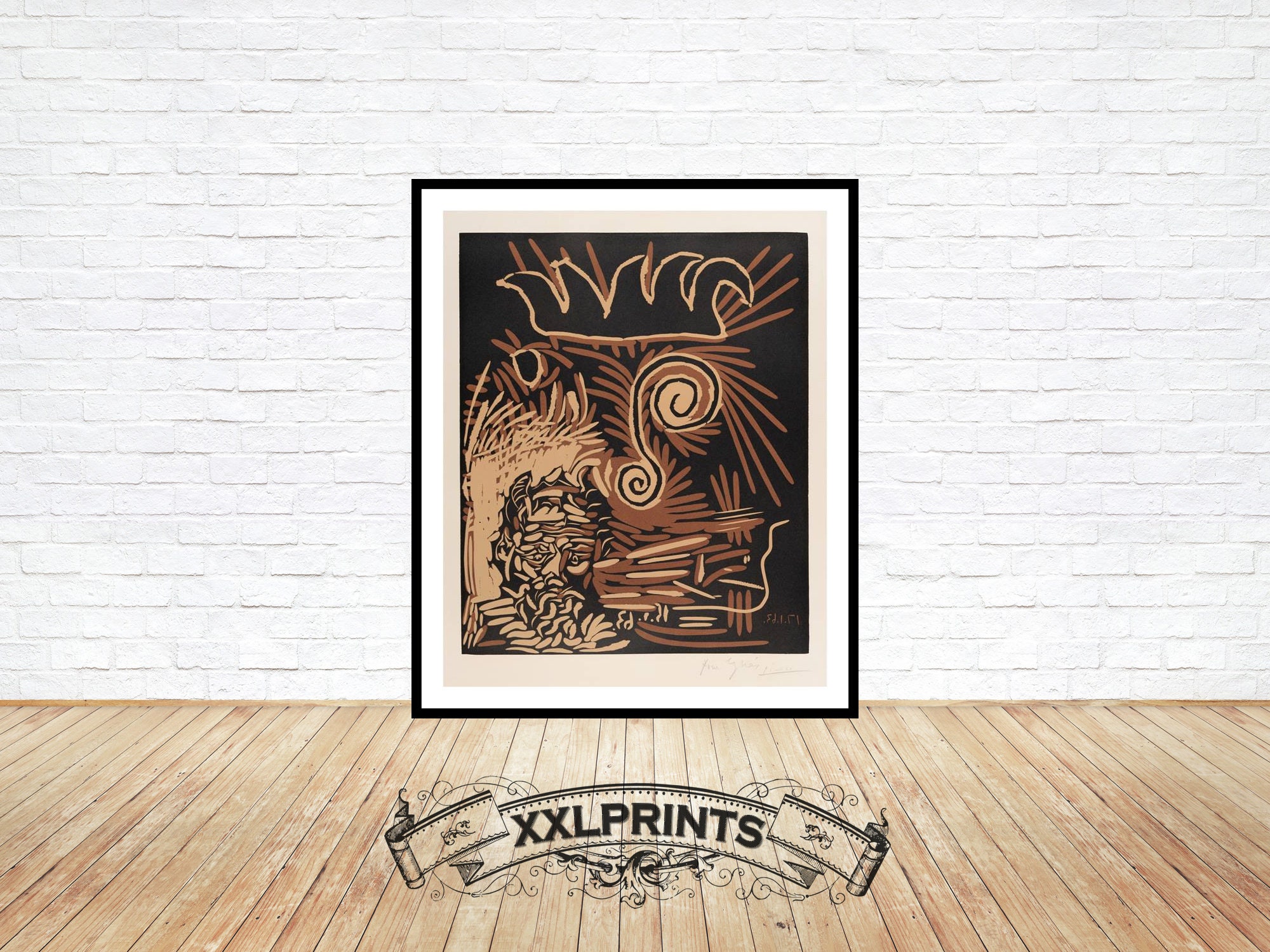 絵画　ピカソ　ジクレー版画 ピカソ版画：牧神と老王 ジクレー版画複製 - Etsy 日本