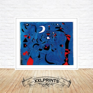 Joan Miró, Figure di notte, 1941, riproduzione pregiata, stampa artistica, arte murale