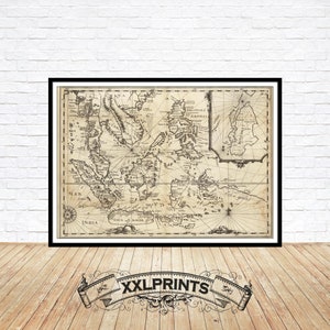 1619 Antique Map of Southeast Asia: Philippines, Malaysia, Indonesia Art Print