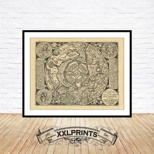 North Pole Map Print: 1600 Antique Arctic Chart, Fine Art Reproduction