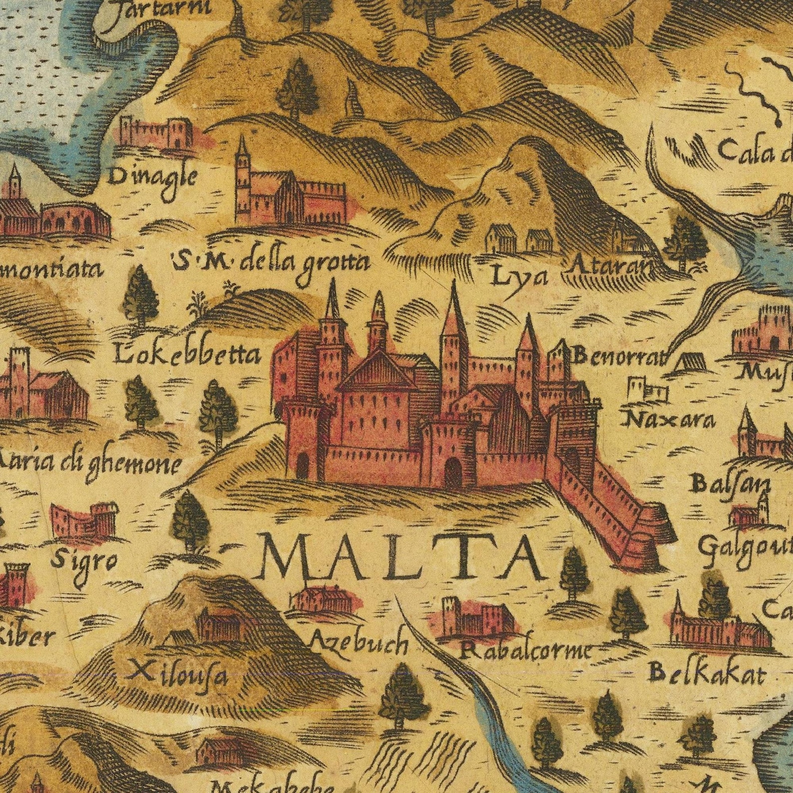 Ancient Malta Map Print, 1565 Fine Art Reproduction - Etsy
