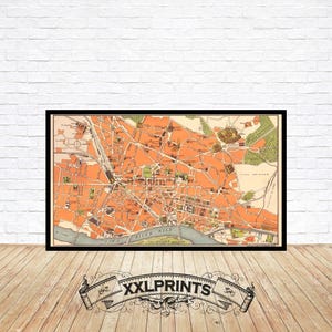 Cairo Map Print: 1930s Vintage Tourist Map, Fine Art Reproduction