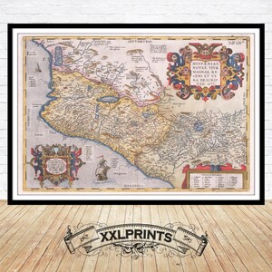1579 Map of Mexico: Nova Hispania Fine Art Giclée Print