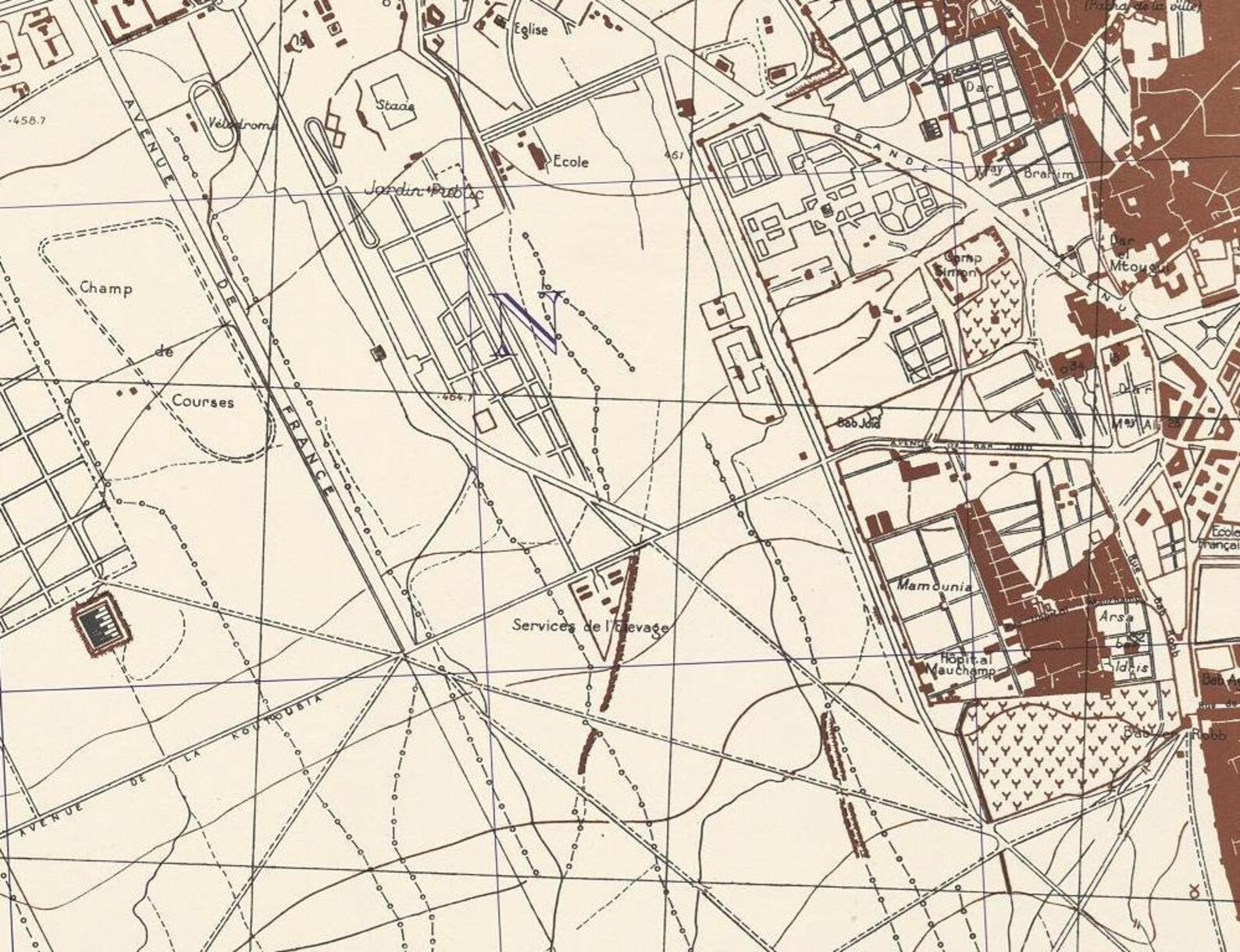 Old map of Marrakech Morocco 1935 fine reproduction | Etsy